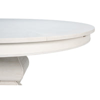 White Reeded Expanding Jupe Dining Table - 70