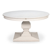 White Reeded Expanding Jupe Dining Table - 70