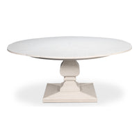 White Reeded Expanding Jupe Dining Table - 70