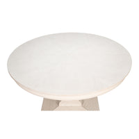 White Reeded Expanding Jupe Dining Table - 70