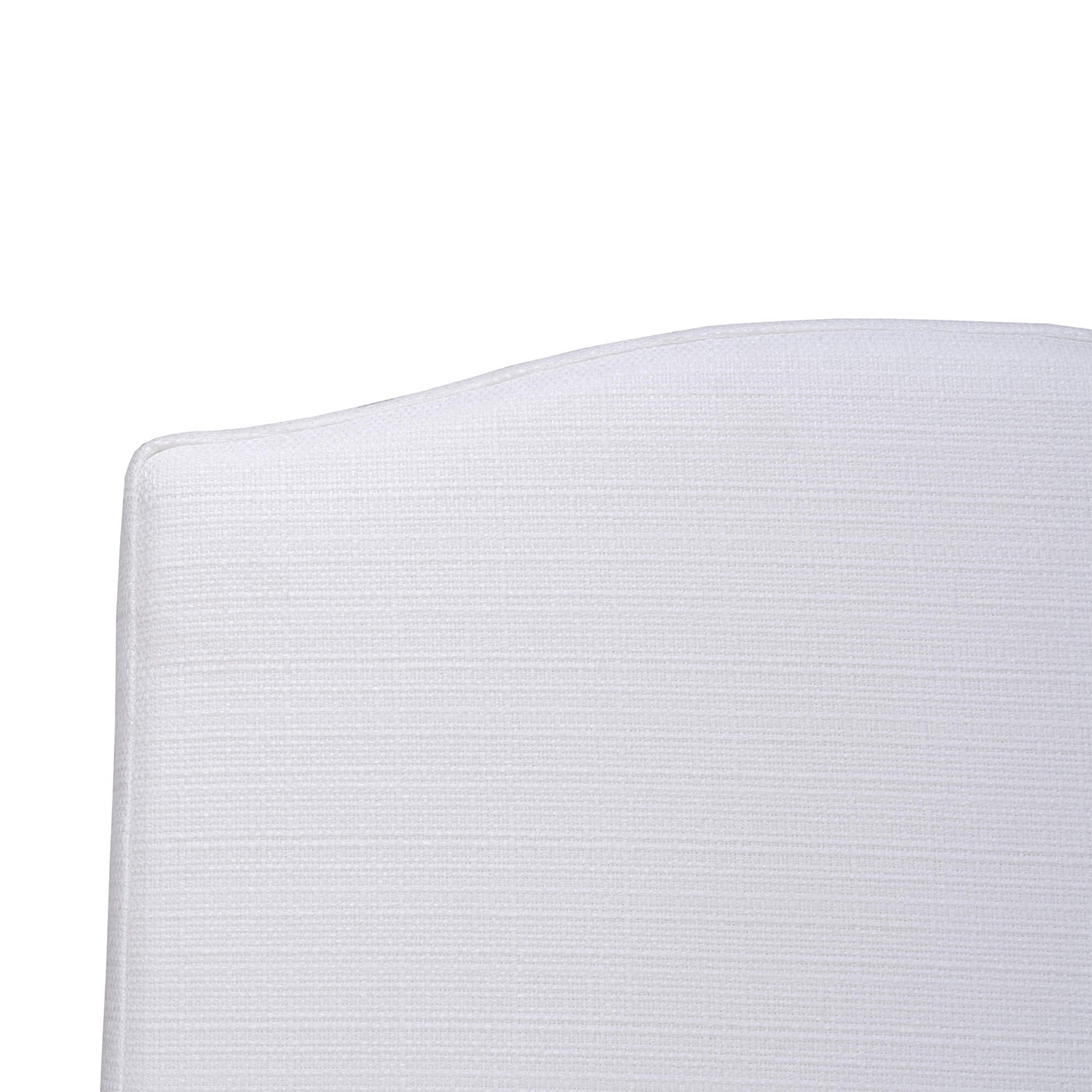 Close-up of white fabric texture on chair.