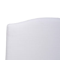 Close-up of white fabric texture on chair.