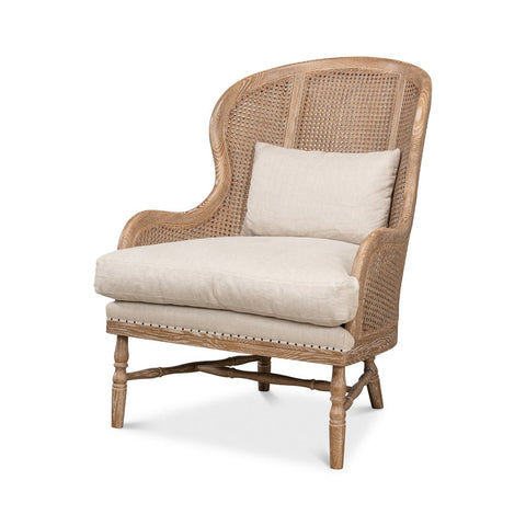 White Wash French Oak Armchair