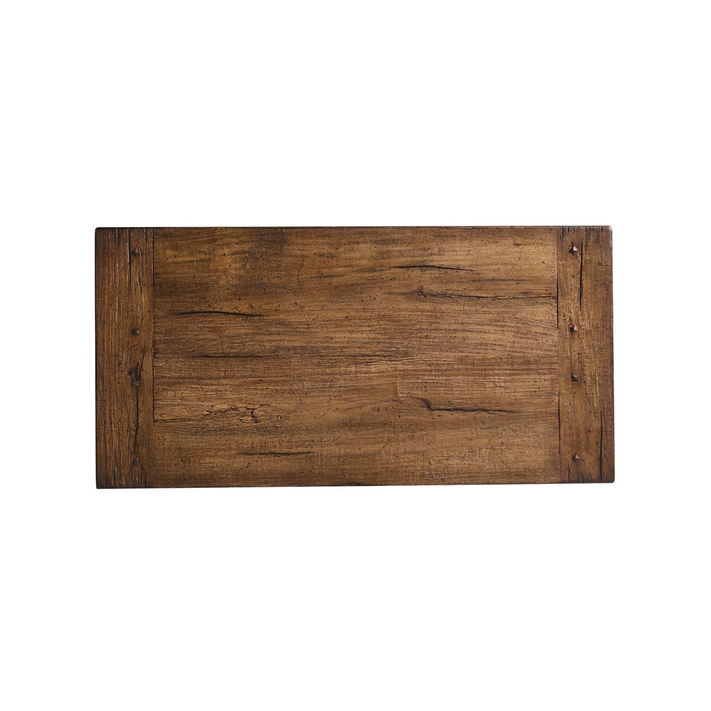 Top view of nightstand, showing wood grain pattern.