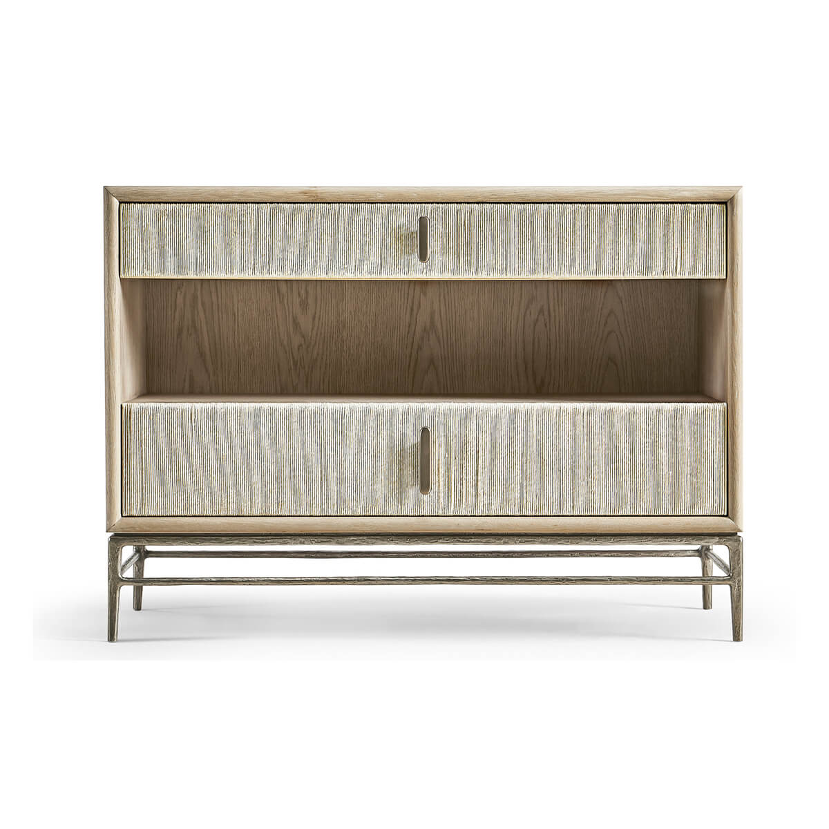 Front view of Wide Danish Cord Nightstand