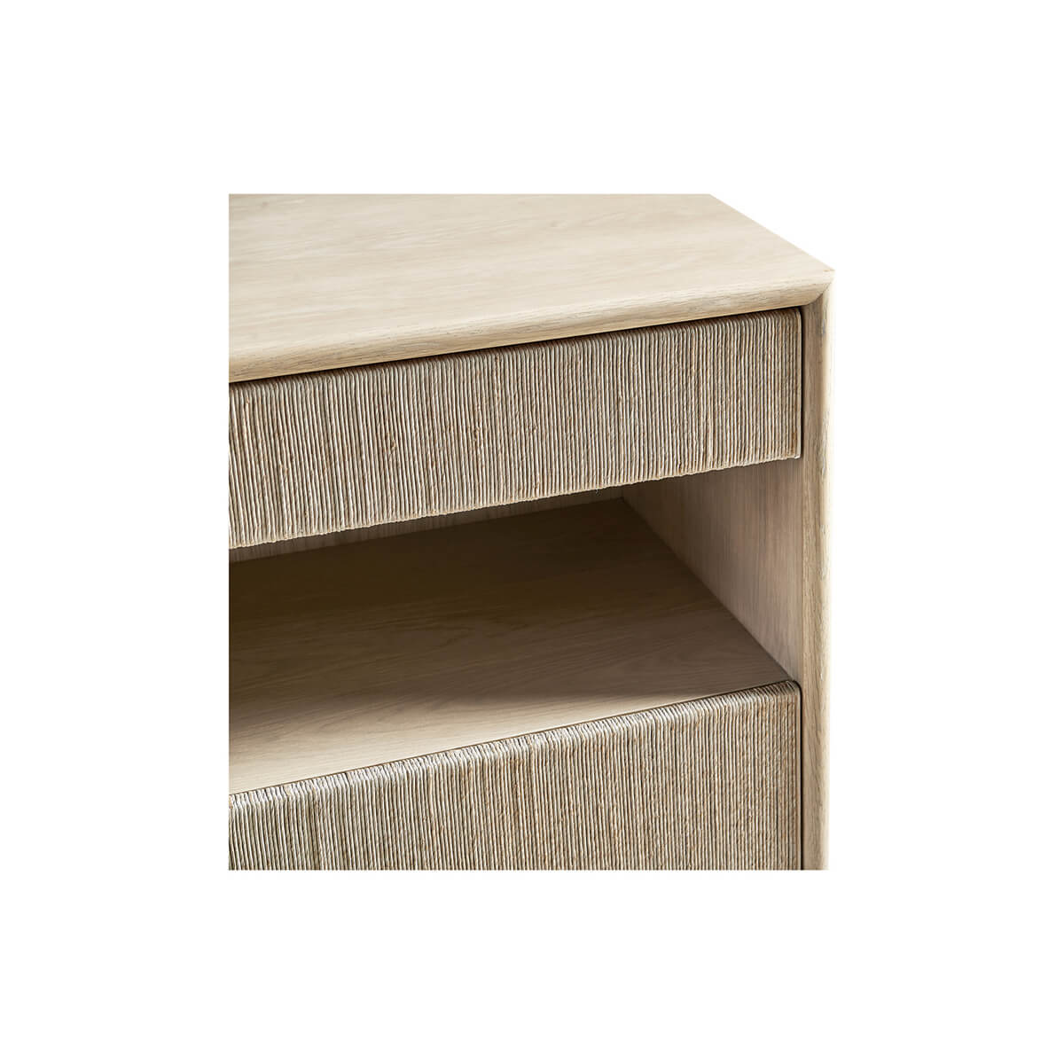 Close-up detail of Wide Danish Cord Nightstand