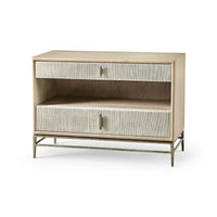 Wide Danish Cord Nightstand angled view