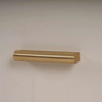 Drawer handle detail, wooden storage cubby.
