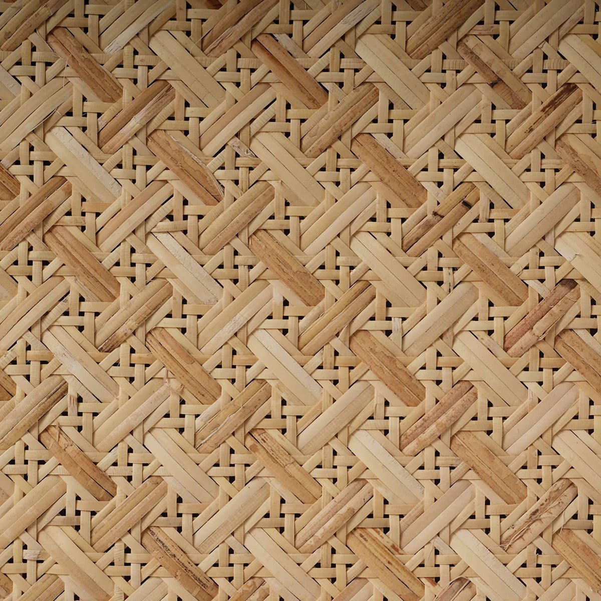 Close-up of woven basket texture, wooden storage cubby.
