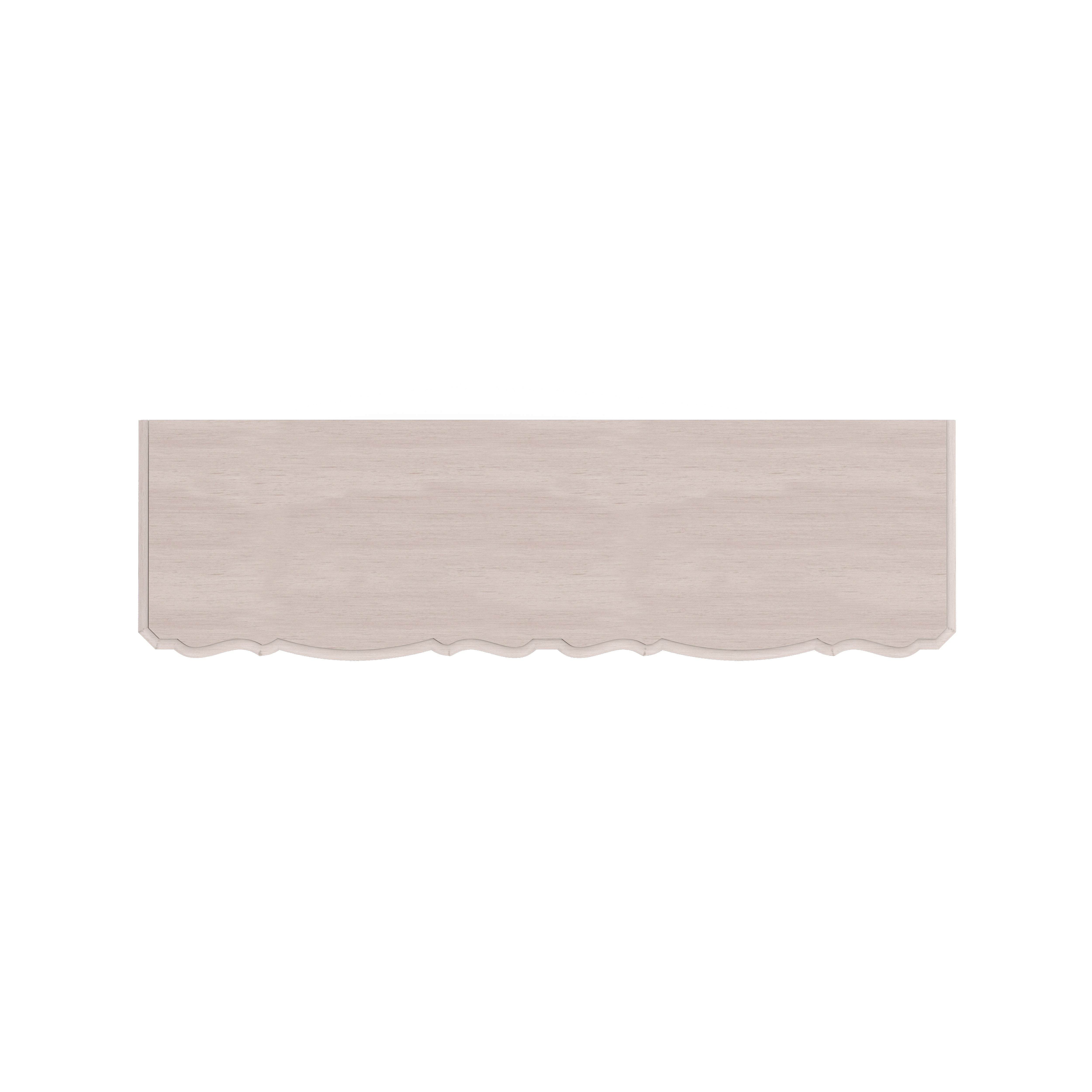 Top edge detail on transitional maple dresser