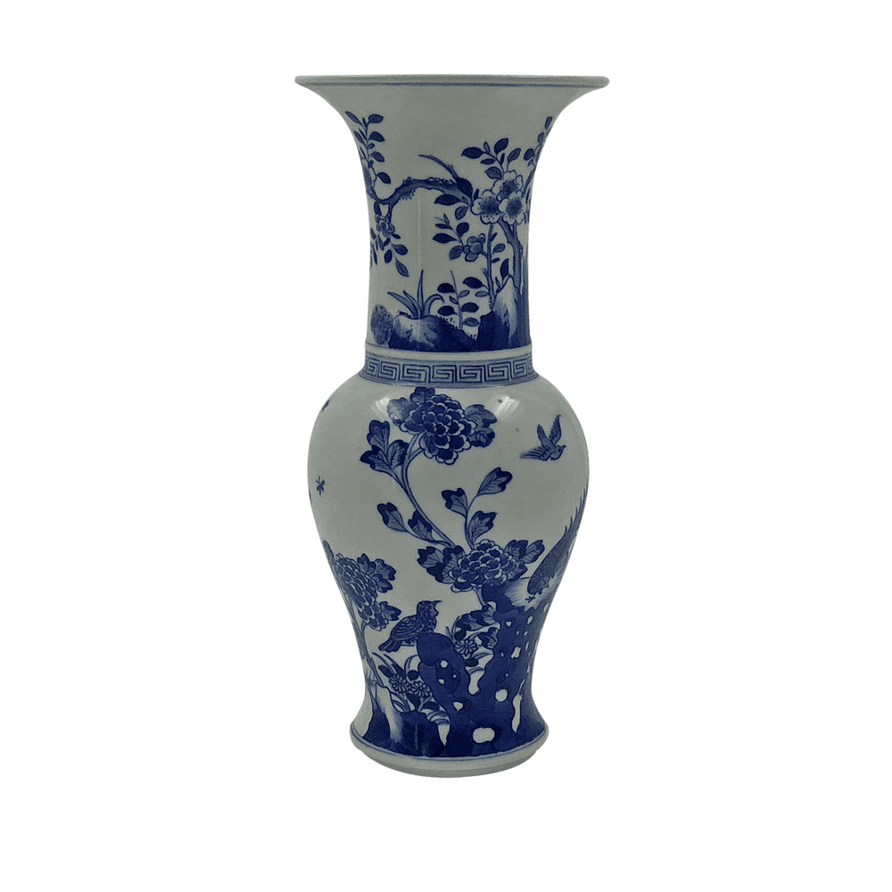 Chinese blue and white small baluster vase side view