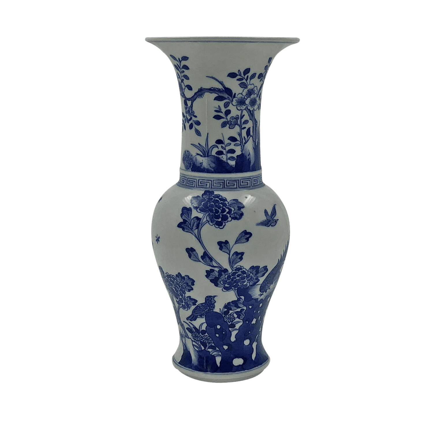 Chinese blue and white small baluster vase side view