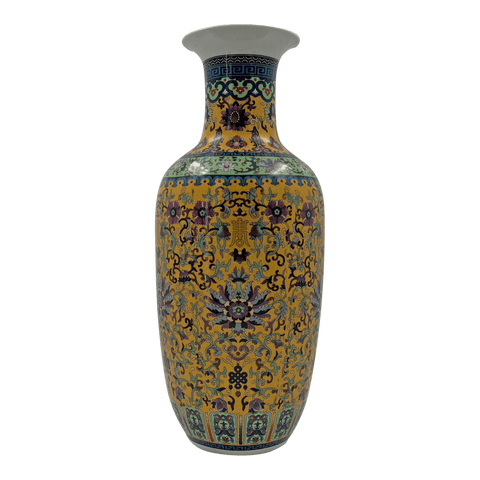 Chinese Export Yellow Vase