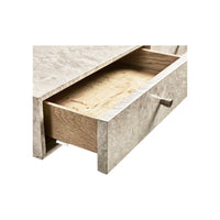 Open drawer of Organic Modern Madrona Desk.