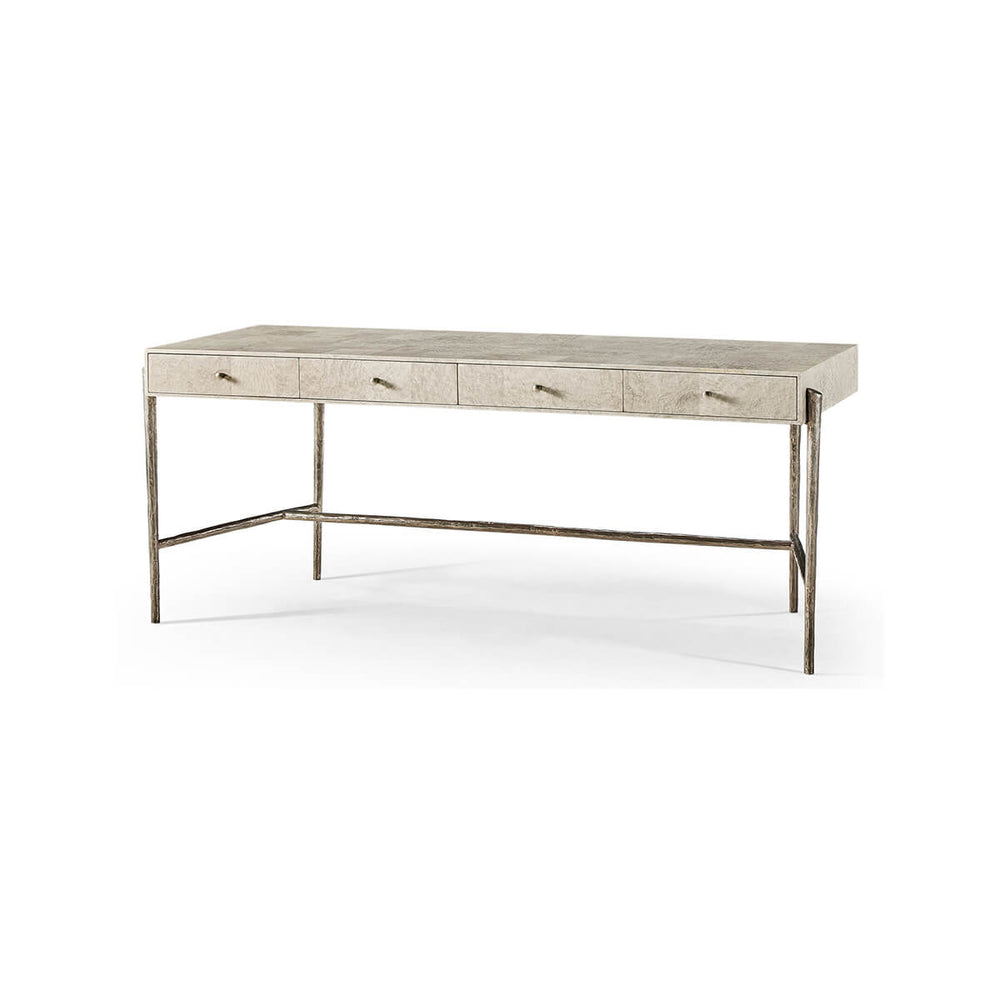 Angled view of Organic Modern Madrona Desk.