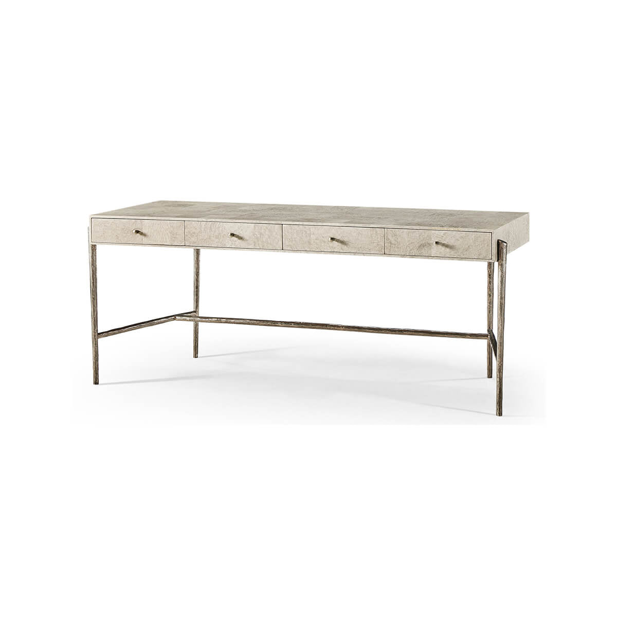 Angled view of Organic Modern Madrona Desk.