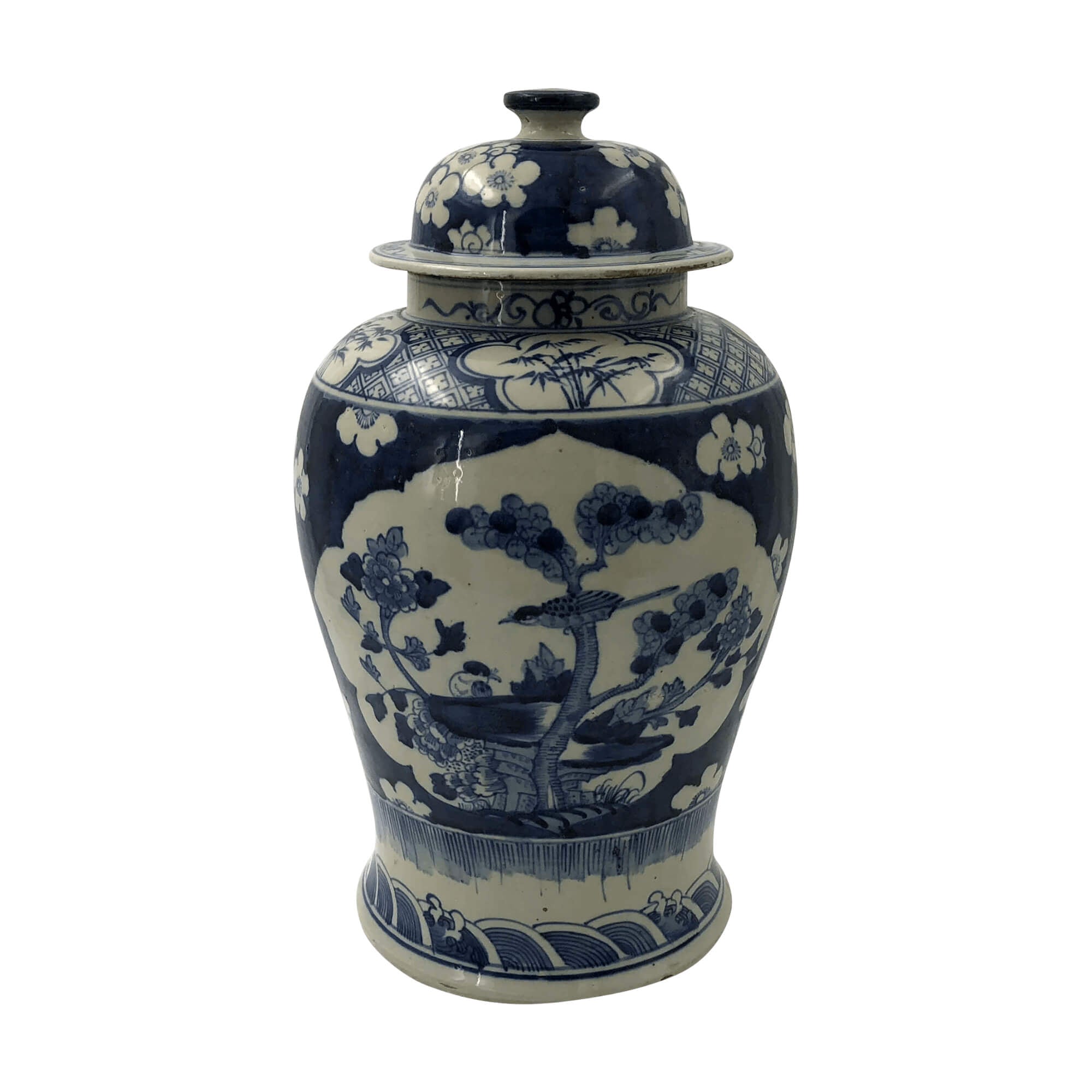 Another side of Chinese ginger jar showing tree design.
