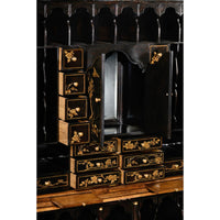 Open drawers, detailed interior of secretary desk.