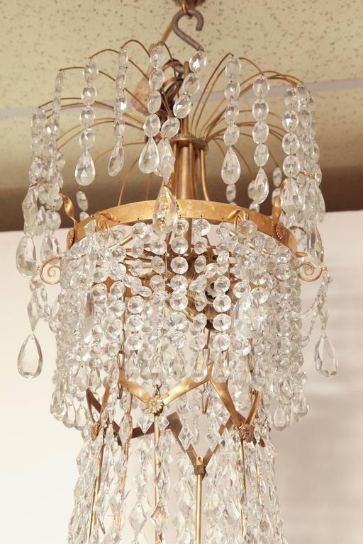 Swedish Crystal Chandelier - English Georgian America