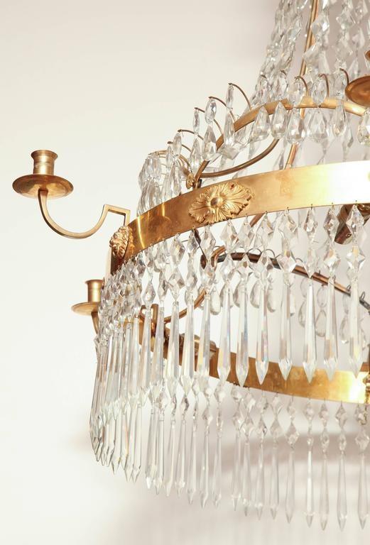 Swedish Crystal Chandelier - English Georgian America