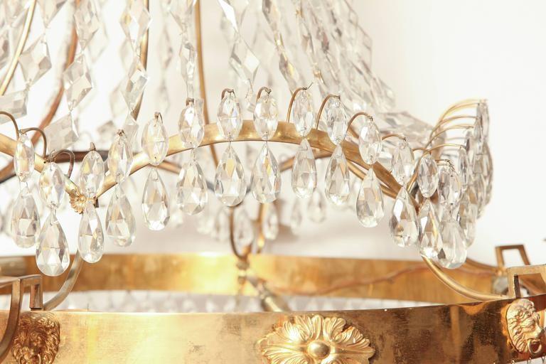 Swedish Crystal Chandelier - English Georgian America
