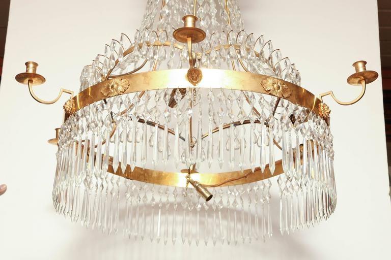 Swedish Crystal Chandelier - English Georgian America