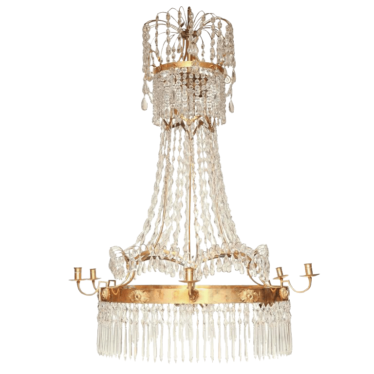 Swedish Crystal Chandelier - English Georgian America