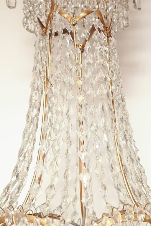 Swedish Crystal Chandelier - English Georgian America